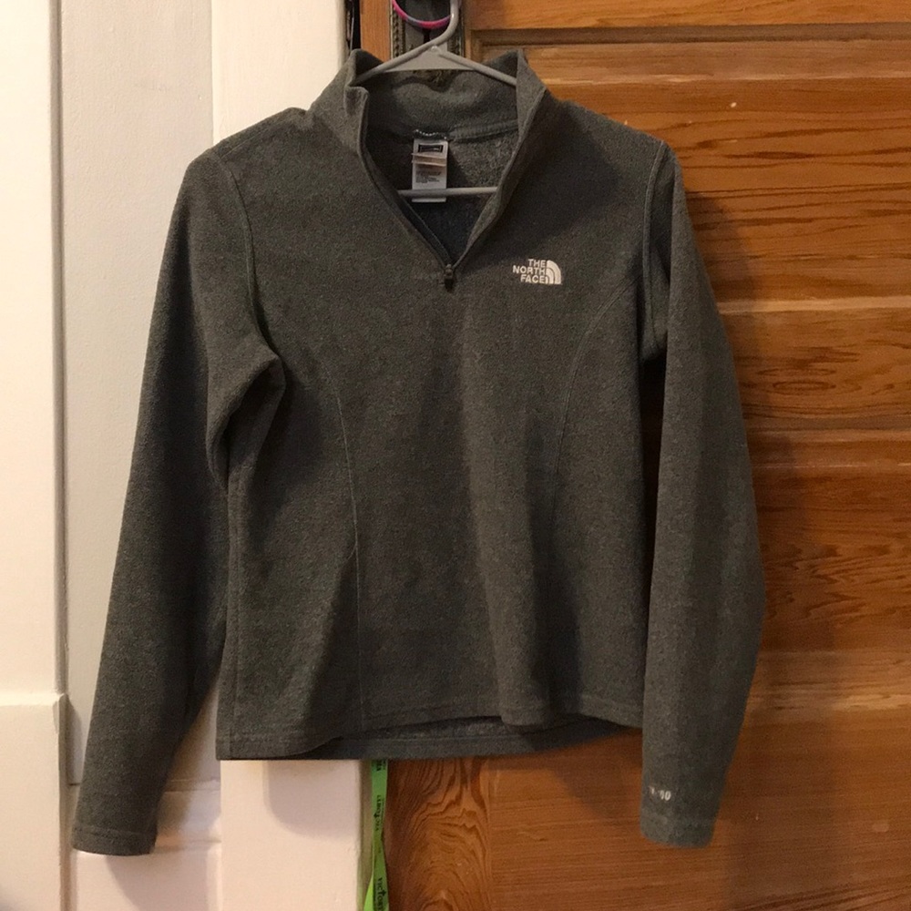 The North Face Gray Quarter Zip Fleece